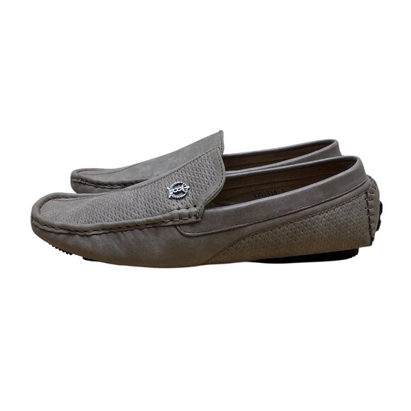 Bruno Marc Mens Beige Faux Leather Silver Accent Slip-On Flat Loafers Sz 9 - New main image 9